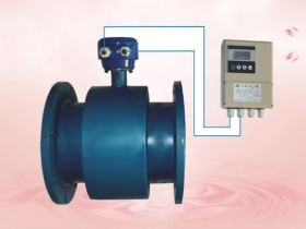 Conventional supporting method for intelligent electromagnetic flowmeter.